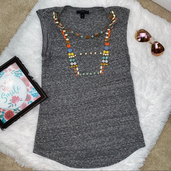 J. Crew Tops - J. CREW Colorfull Stoned Cotton Tank Top XXS